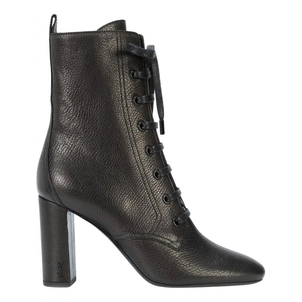 Authentic Saint Laurent LouLou LaceUp Booties